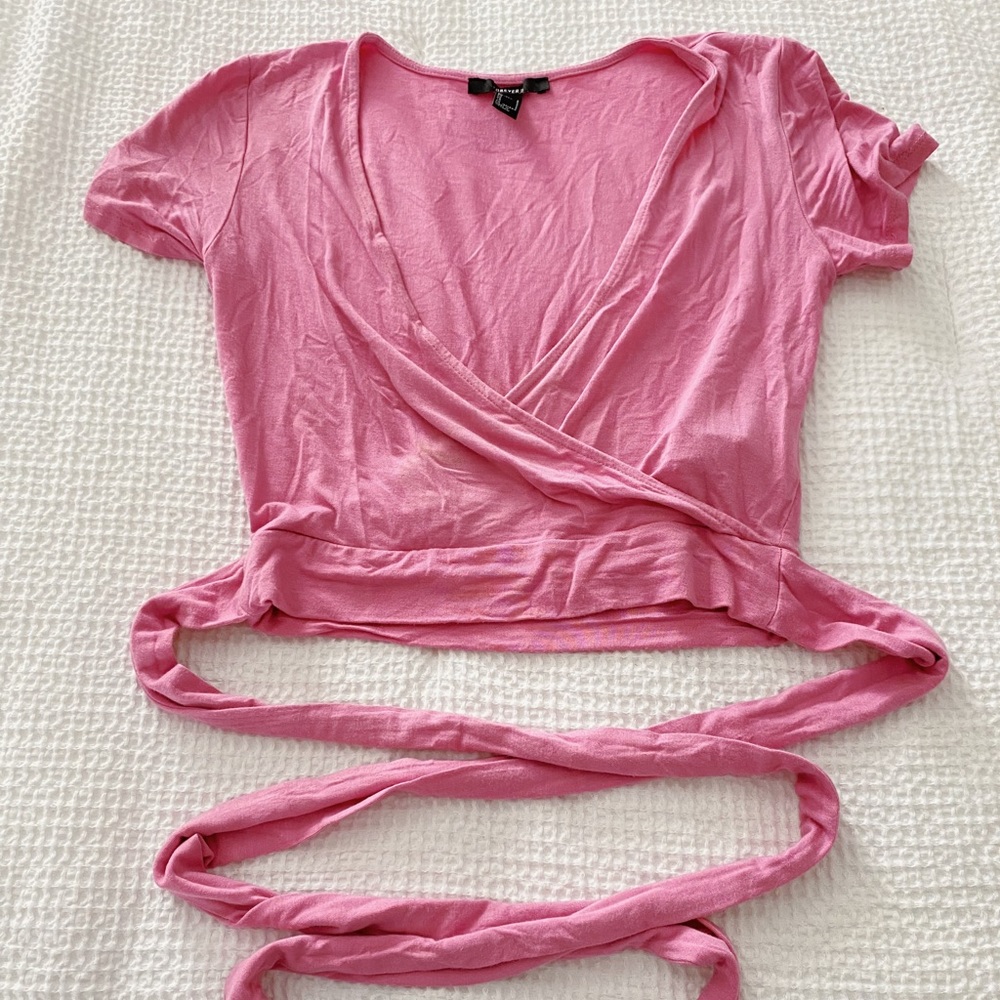 pink tie top